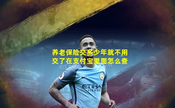 养老保险交多少年就不用交了在支付宝里面怎么查