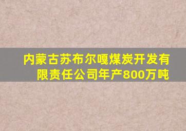 内蒙古苏布尔嘎煤炭开发有限责任公司年产800万吨
