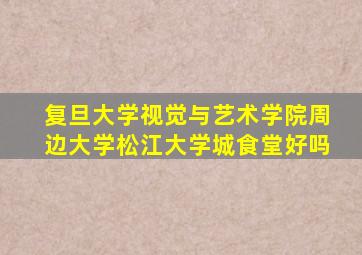 复旦大学视觉与艺术学院周边大学松江大学城食堂好吗